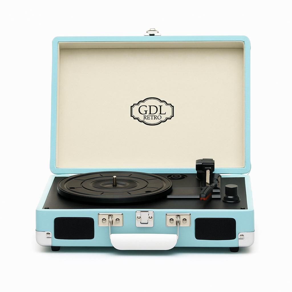 Rechargeable Portable Record Player with Built-in Speakers