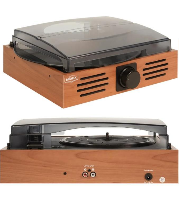 Bluetooth Aux Speaker 3 Rpm Nostalgic Retro Turntable Record Player