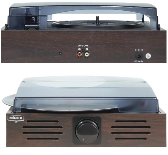 Bluetooth Aux Speaker 3 Rpm Nostalgic Retro Turntable Record Player